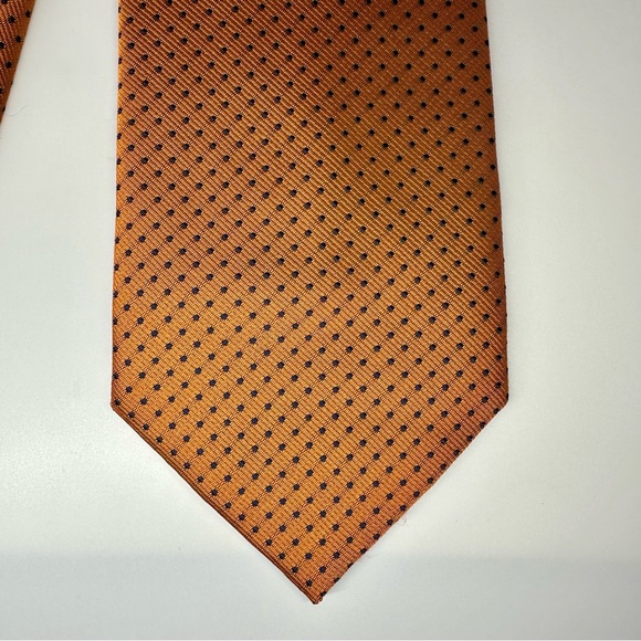 🥂SOLD🥂Untipped Creazoni TUCCI Firenze Modern Classic Silk Dotted Tie, 3.75” - Picture 3 of 6